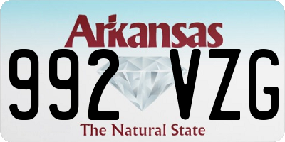 AR license plate 992VZG