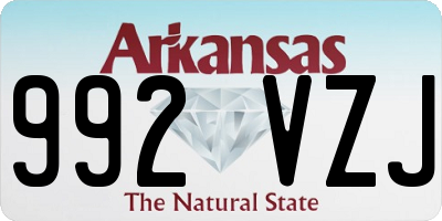 AR license plate 992VZJ