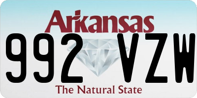 AR license plate 992VZW