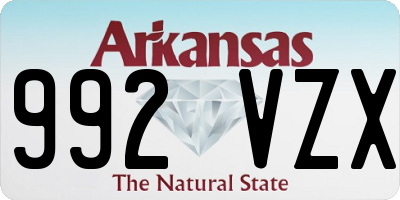 AR license plate 992VZX