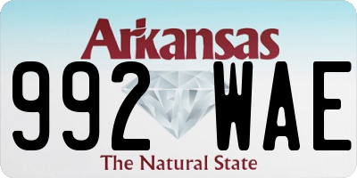 AR license plate 992WAE