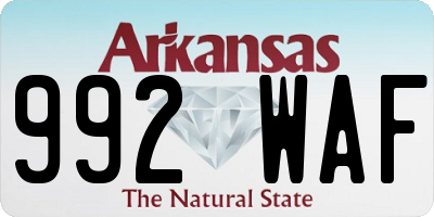 AR license plate 992WAF