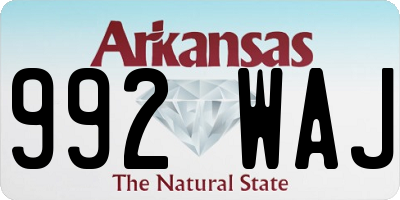 AR license plate 992WAJ