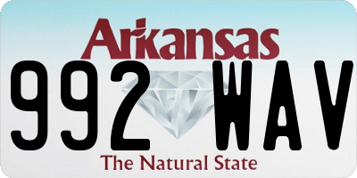AR license plate 992WAV