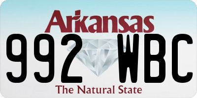 AR license plate 992WBC