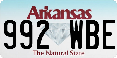 AR license plate 992WBE