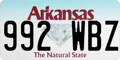 AR license plate 992WBZ