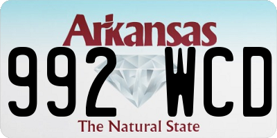 AR license plate 992WCD