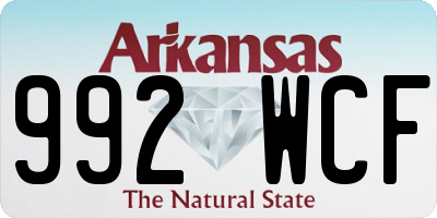 AR license plate 992WCF