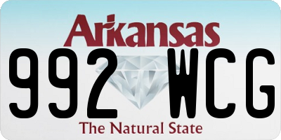 AR license plate 992WCG
