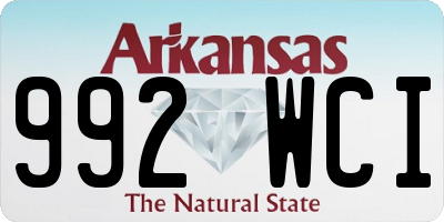 AR license plate 992WCI