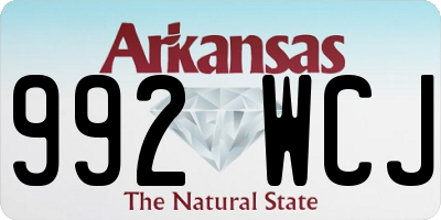 AR license plate 992WCJ