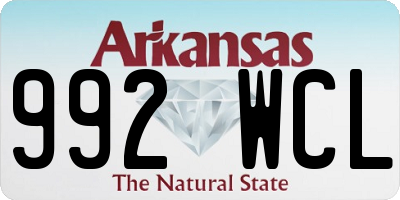 AR license plate 992WCL