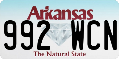 AR license plate 992WCN