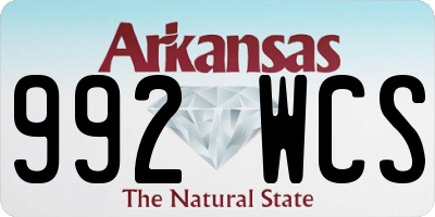 AR license plate 992WCS