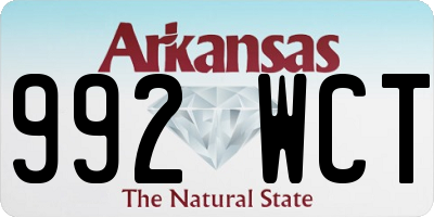 AR license plate 992WCT
