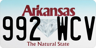 AR license plate 992WCV