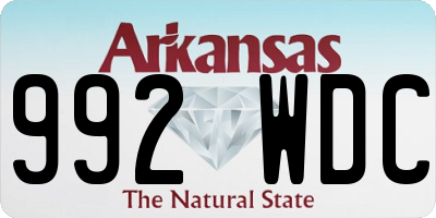 AR license plate 992WDC
