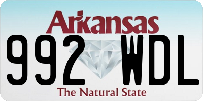 AR license plate 992WDL