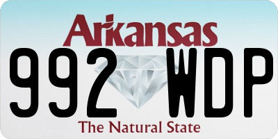 AR license plate 992WDP