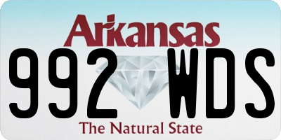 AR license plate 992WDS