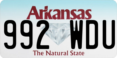 AR license plate 992WDU