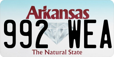 AR license plate 992WEA