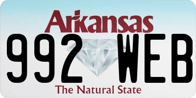 AR license plate 992WEB