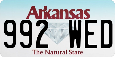 AR license plate 992WED