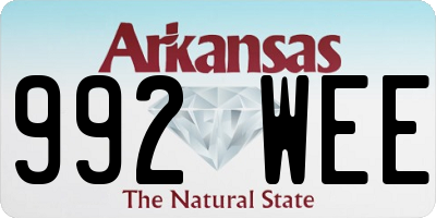 AR license plate 992WEE