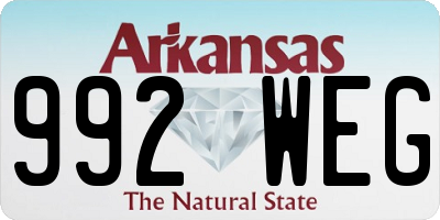AR license plate 992WEG