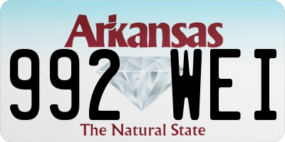 AR license plate 992WEI