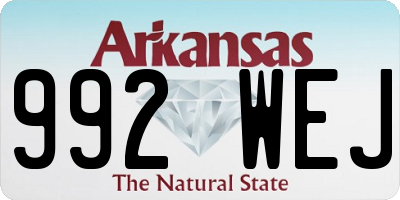 AR license plate 992WEJ