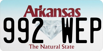 AR license plate 992WEP