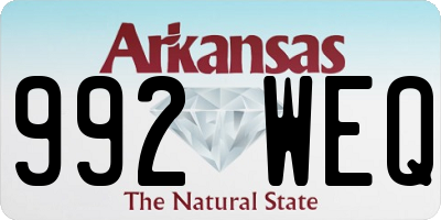 AR license plate 992WEQ