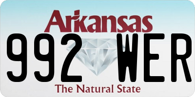 AR license plate 992WER