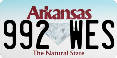 AR license plate 992WES