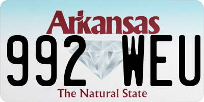 AR license plate 992WEU