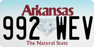 AR license plate 992WEV