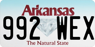 AR license plate 992WEX