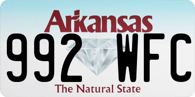 AR license plate 992WFC