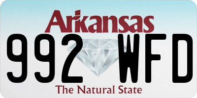 AR license plate 992WFD