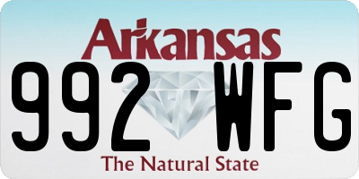 AR license plate 992WFG