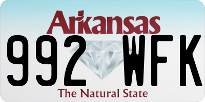 AR license plate 992WFK