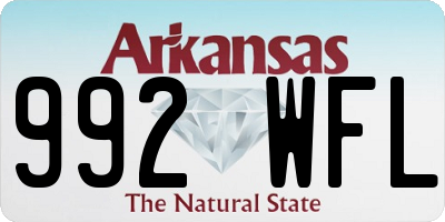 AR license plate 992WFL