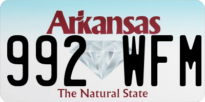 AR license plate 992WFM