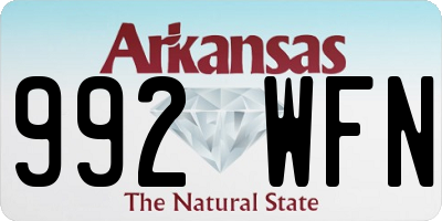 AR license plate 992WFN