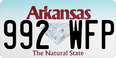 AR license plate 992WFP