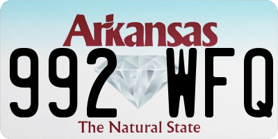 AR license plate 992WFQ