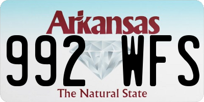 AR license plate 992WFS